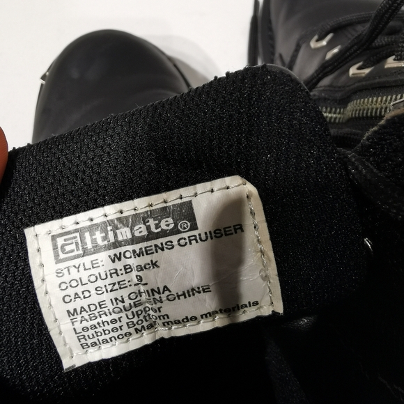 Altimate Women's Cruiser Motorcycle boots, Real leather. - Picture 6 of 9